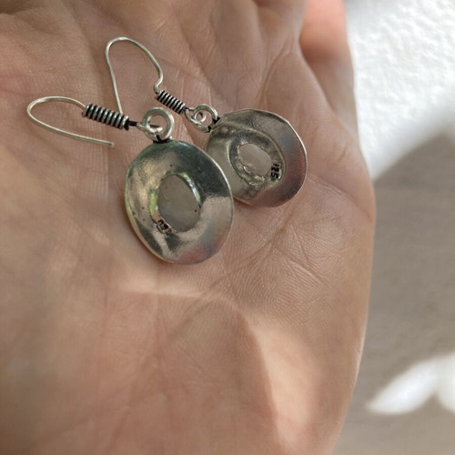 Vintage Atelier 925 Silver Jewelry Set with Moonstone (Necklace & Earrings)