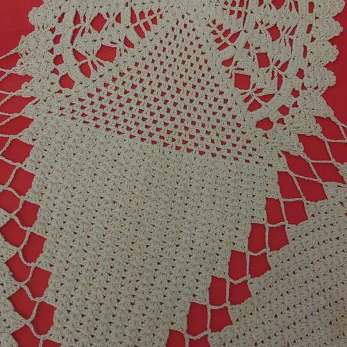 Handmade crochet round tablecloth 80x80 new, unused