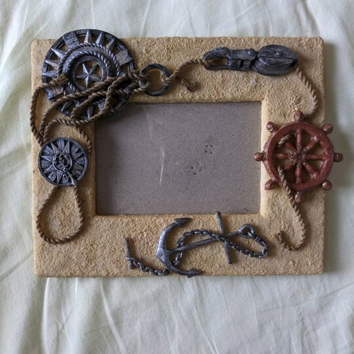 Picture frame nautical beige like new