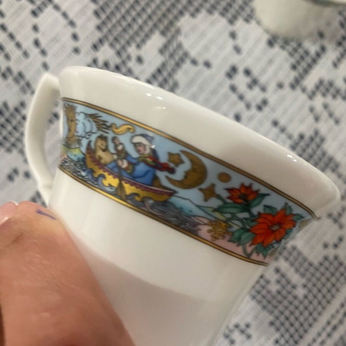 Villeroy&Boch Henrich Chine Bone Cups new, pack of 11, Christmas design