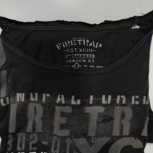 Firetrap London men's short-sleeve T-shirt used, vintage grunge graphic