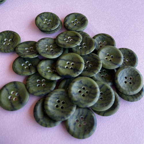 Vintage watermelon pattern buttons 20 mm, pack of 15