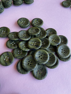Vintage watermelon pattern buttons 20 mm, pack of 15