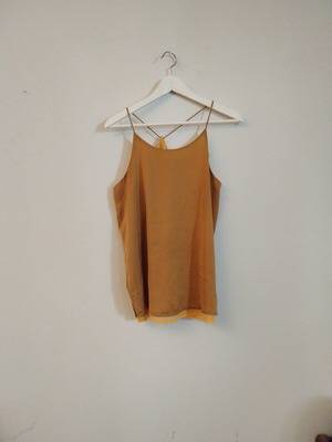 Scotch & Soda women's satin top like new, size M, mustard color