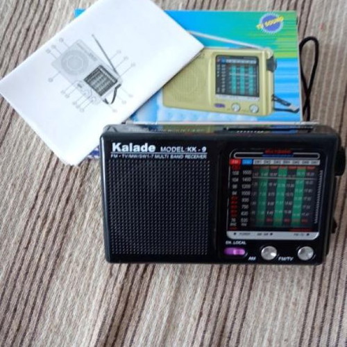 Portable radio FM AM MW SW TV new, black