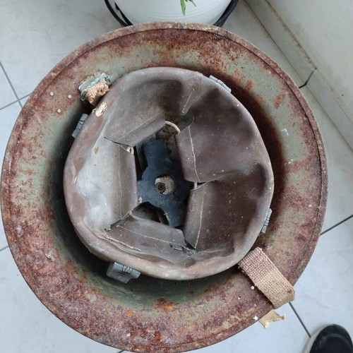 Brodie Mk II British helmet used, World War II Civil Defence