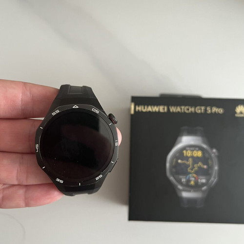 Huawei Watch GT 5 Pro smartwatch, black and grey, men's