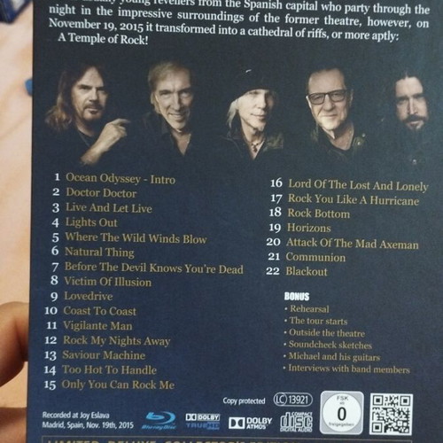 Michael Schenker's Temple of Rock Blue Ray like new, metal