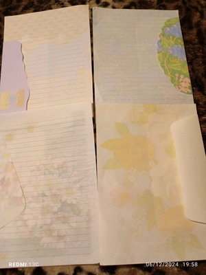 Correspondence used, set of 4 envelopes and sheets