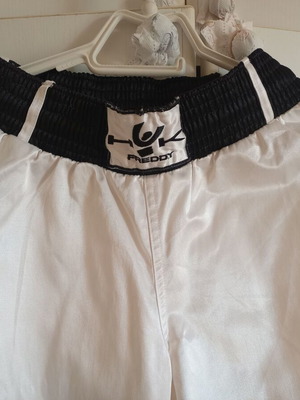 Freddy white shiny sports pants, size M or L