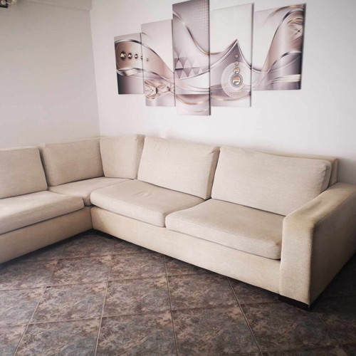 Corner sofa used 2.15x3.00 beige, two pieces