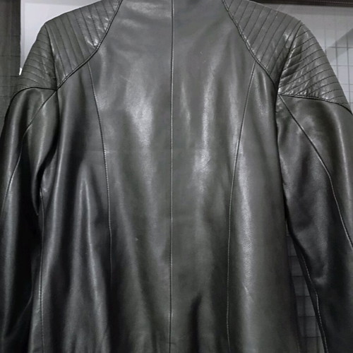 Element leather biker jacket, black, size L