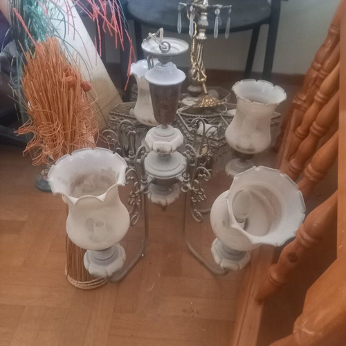 Φωτιστικά vintages σαν καινούργια, αντικέ και τα δύο μαζί