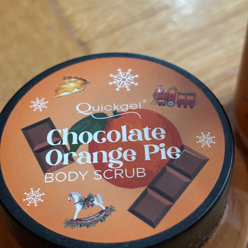 Quickgel Chocolate Orange Pie body cream and scrub new