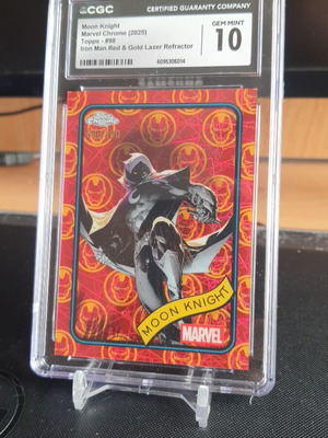 Topps Chrome Marvel 2025 Moon Knight κόκκινη και χρυσή laser κάρτα σαν καινούργιο