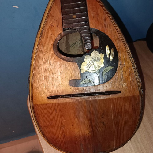Vintage Mandolin Alfio B. Reina Acireale Neapolitan Italy 1900 used