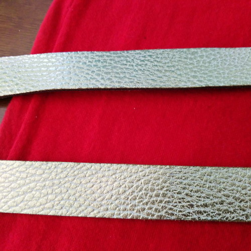 Double Gold Matte Leather Belt like new