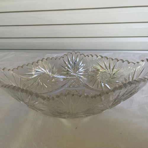 Planters used, antique, heavy crystal 36x21x10 cm