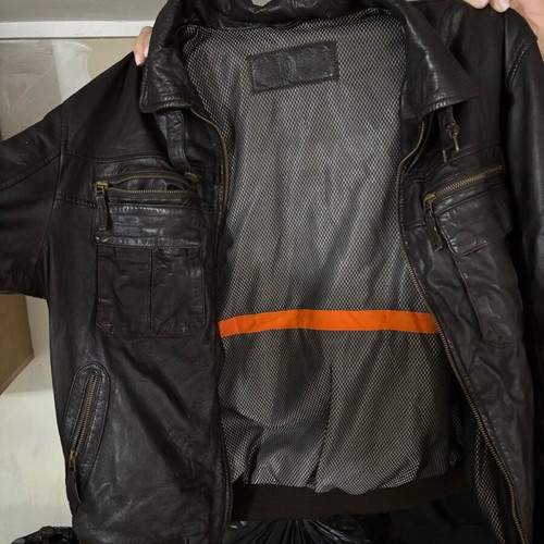 Berto Lucci leather jacket like new, size 3XL with many pockets