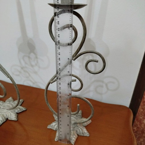 Candlesticks used, set of two pieces