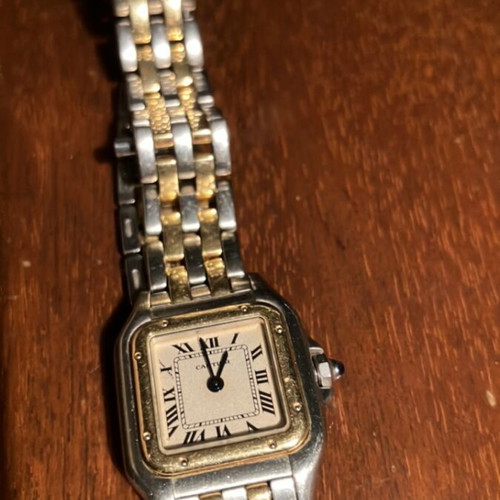 Ρολόι Cartier Panthere Small μεταχειρισμένο, γυναικείο με μπρασελέ χρυσό και ατσάλι