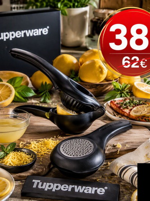 Tupperware lemon squeezer and grater set new