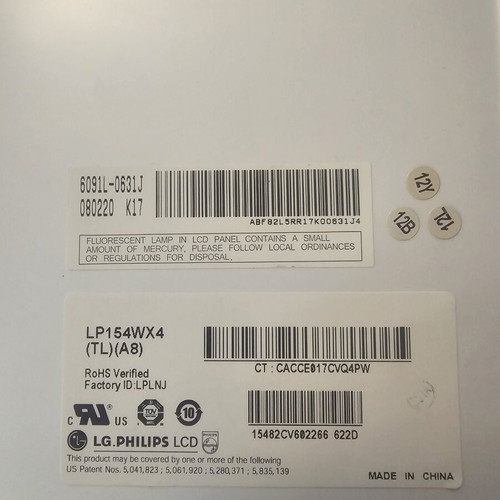 Laptop Screen 15.4 CCFL LP145WX4(TL)(A8) used, tested and functional