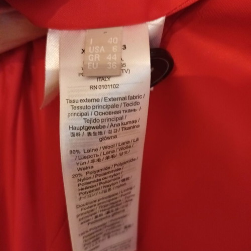 Stefanel wool coat like new, red and orange, size S