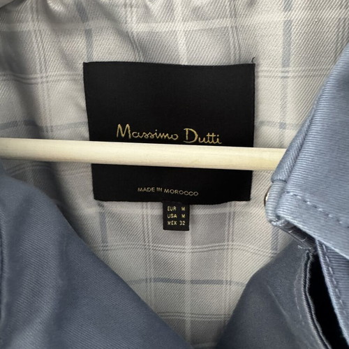 Massimo Dutti trench coat like new, steel blue, size M