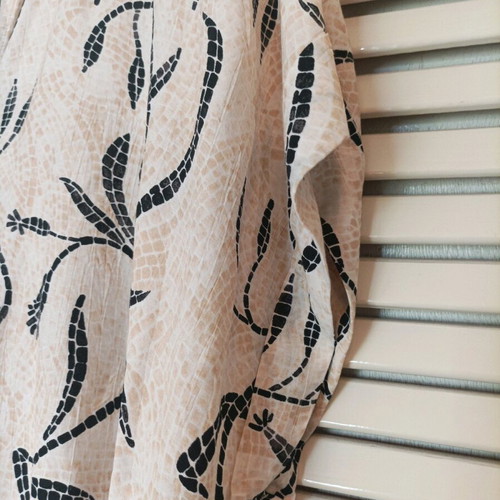 Gofre tunic dress H&M like new, white and beige, size M