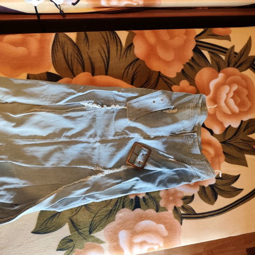 Paranoia palazzo skirt used, blue and turquoise
