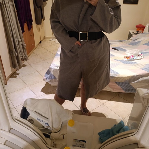 Shein gray thin coat for autumn, size XXXL