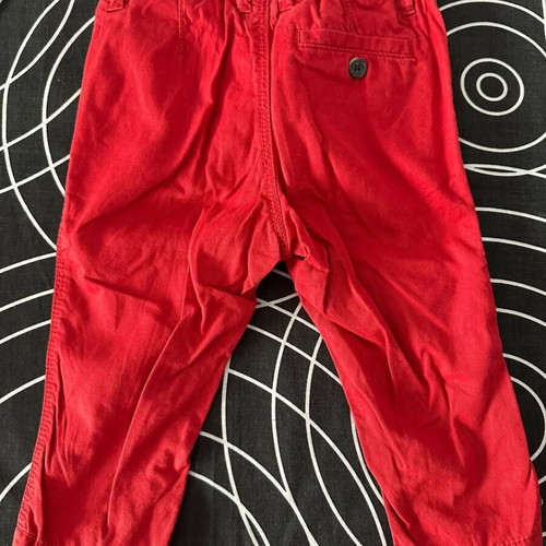 Baby pants red 4-6 months 68 cm like new, cotton