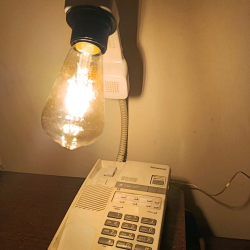 Handmade table lamp custom order made from 1999 telephone