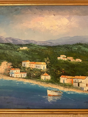 Oil painting used 0.64x0.53 m by N. Spanos