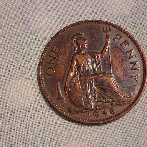 Penny 1948 George VI British coin