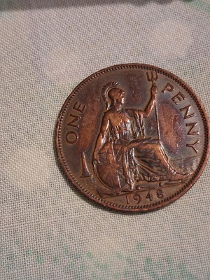 Penny 1948 George VI British coin