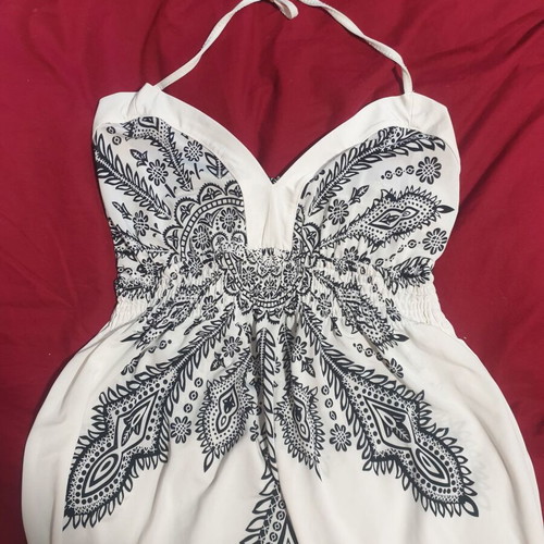 Midi beach dress like new, black and white, XL-XXL
