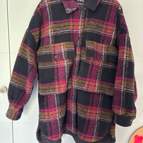 Zara checkered jacket like new, multicolor, XL