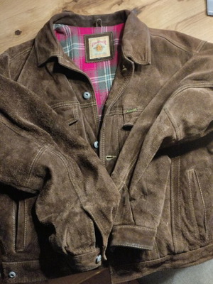 Diesel jacket, genuine suede, size L, brown