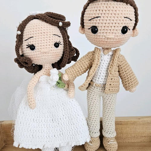 Amigurumi wedding couple like new