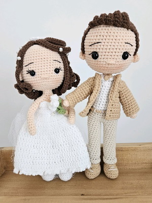 Amigurumi wedding couple like new