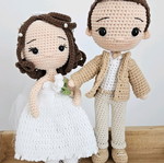 Amigurumi wedding couple like new