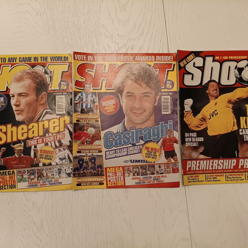 Shoot English magazines used, pack of 7 issues 1998