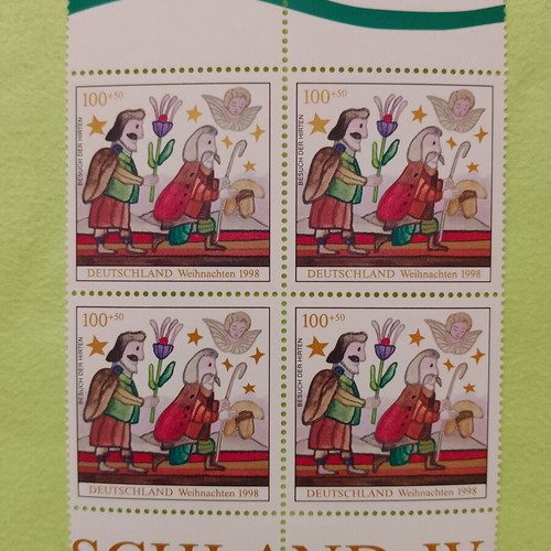 German stamps 1998 first day cover Bonn, 2 unsealed sheets