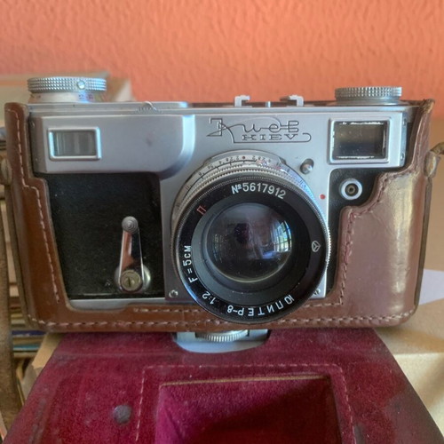 Kiev vintage camera used with leather case