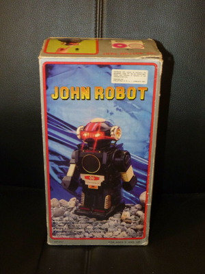 John robot used, vintage, in original box