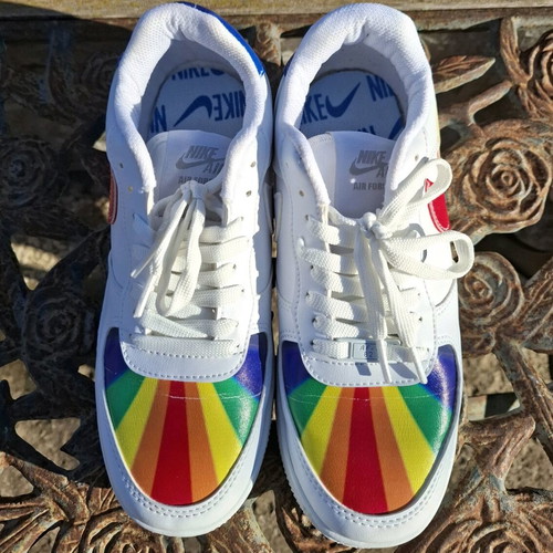 Nike Rainbow Drip Air Force 1 sneakers like new, size 39-40