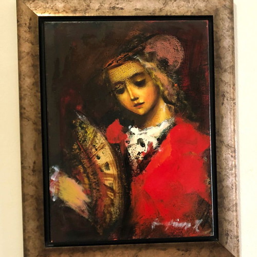 Miltiadis Gatzonis oil painting used with frame 40x50cm