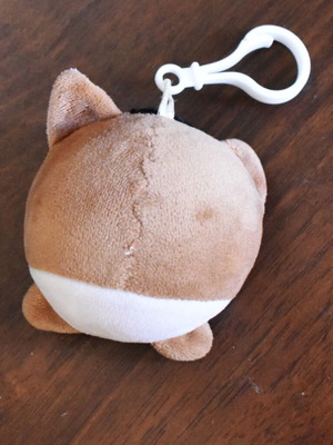 Soft cat keychain used, about 7 cm